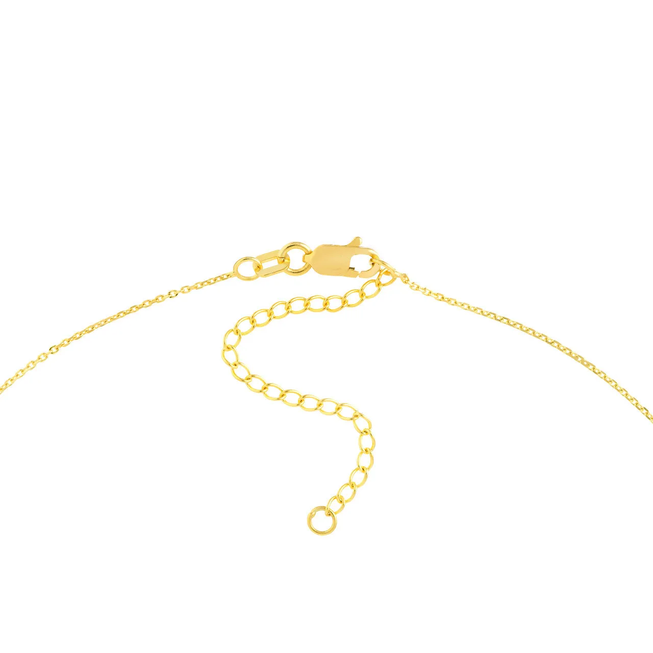 14K Yellow Gold Interlocking Circles Pendant Necklace