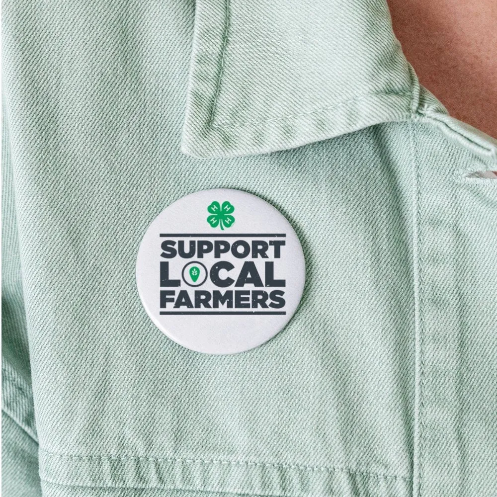 4-H Support Local Farmer's Large Button