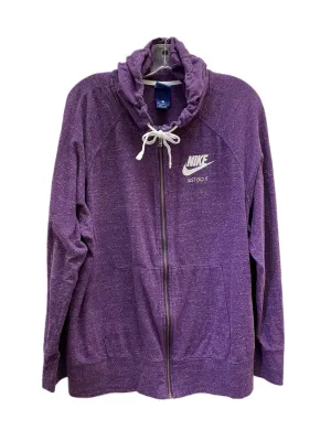 Athletic Sweatshirt Hoodie By Nike Apparel In Purple, Size: 2x