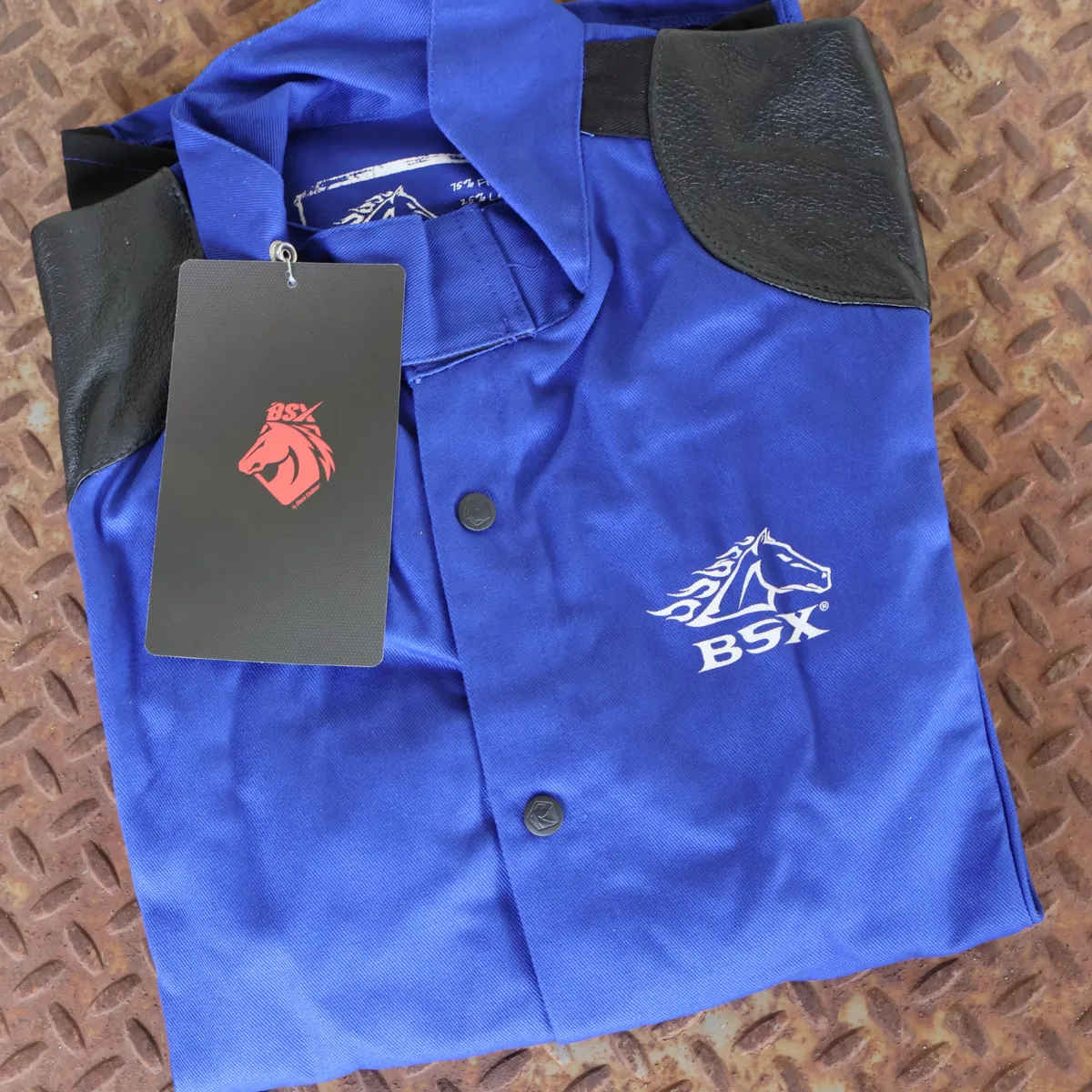 Black Stallion Hybrid FR and Grain Pigskin Welding Jacket - BXRB9C/PS