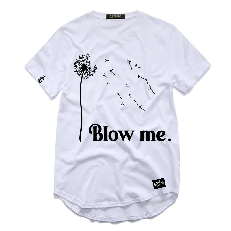 BLOW ME  SCOOP WHITE T-SHIRT