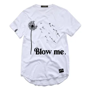 BLOW ME  SCOOP WHITE T-SHIRT