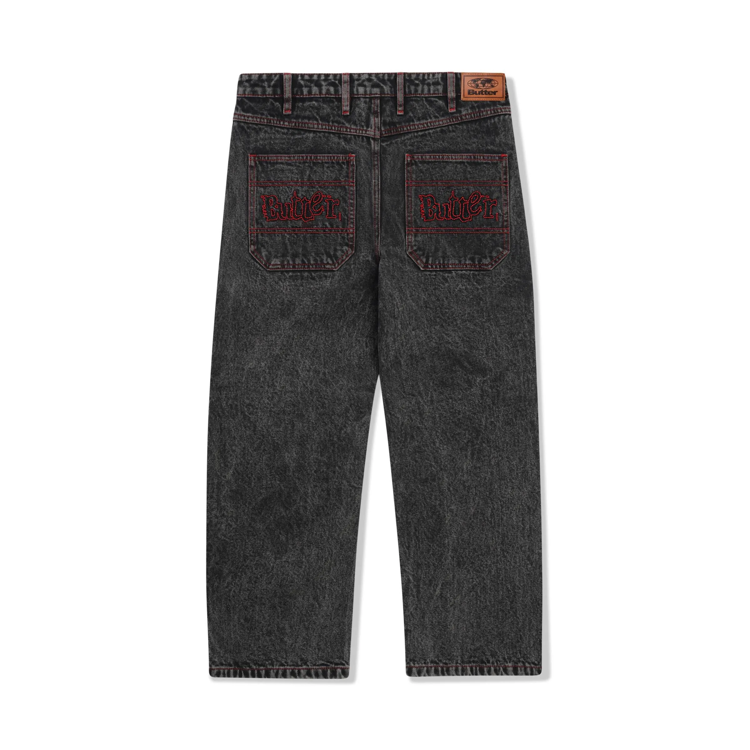 Butter Breakdown Relaxed Denim Jeans: Acid Wash Black