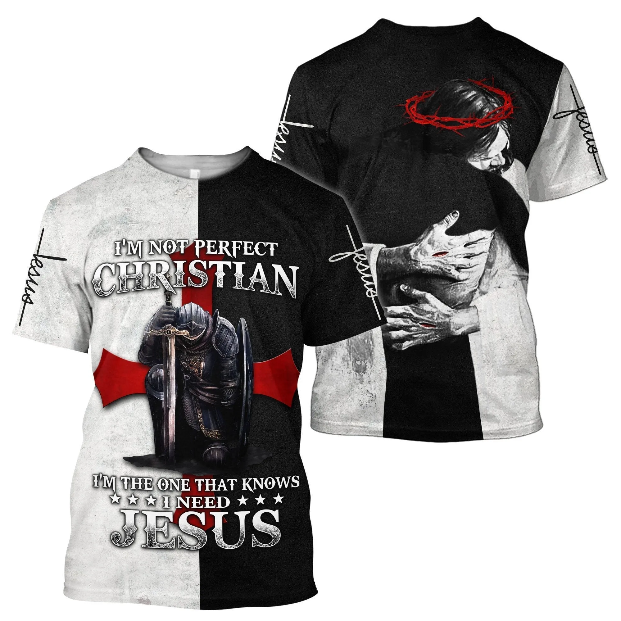 Im Not Perfect Christian Jesus Shirt - Christian 3D Shirt