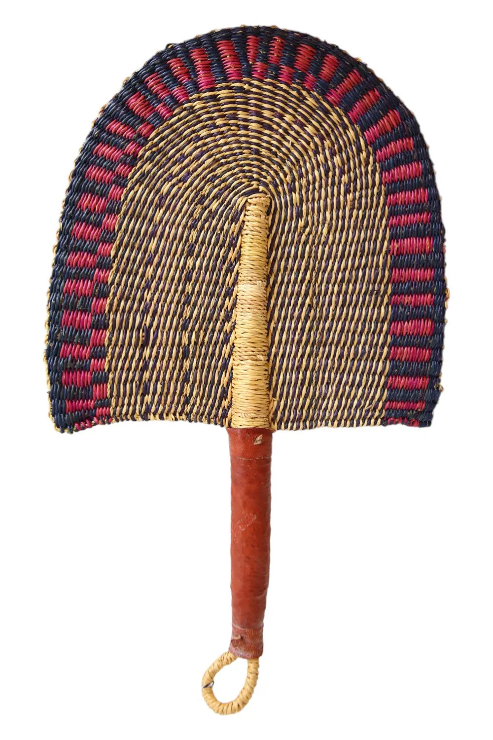 INSIDE AFRICA ELEPHANT GRASS FAN NATURAL/BLUE