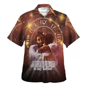 Jesus Is My Savior Hawaiian Shirt - Man Hugging Jesus Hawaiian Shirts For Men & Women - Christian Hawaiian Shirt - Hawaiian Summer Shirts