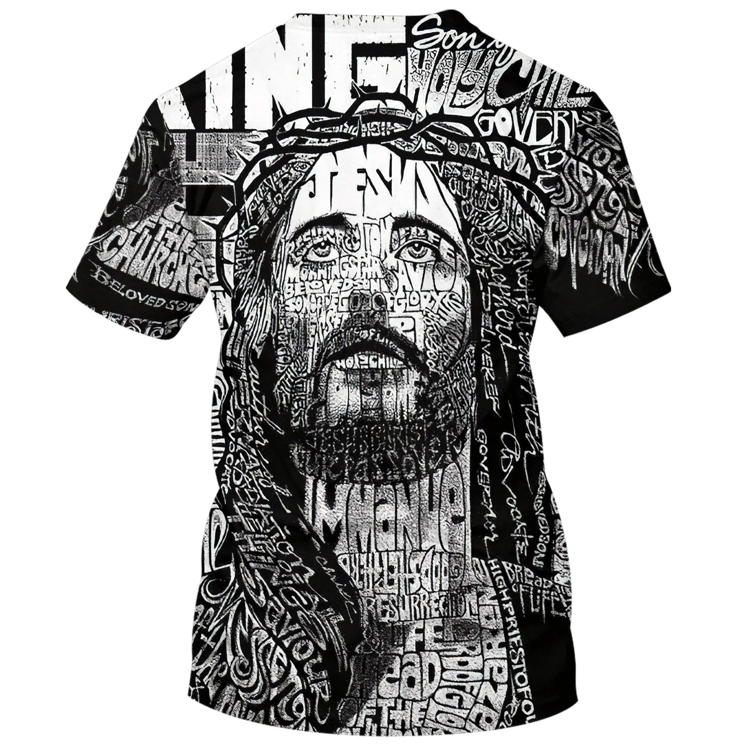 Jesus Portrait 3d Shirts - Christian T Shirts For Men And Women