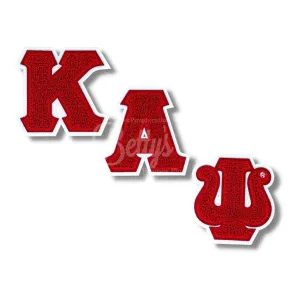 Kappa Alpha Psi ΚΑΨ Greek Letters Set of 3 Chenille Letter Patch Set for Jackets