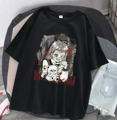 Mickey pattern round neck t-shirt cartoon short sleeve loose top