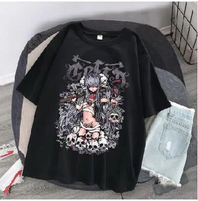 Mickey pattern round neck t-shirt cartoon short sleeve loose top