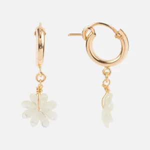 Mother of Pearl Flower Hoops