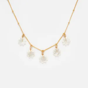 Mother of Pearl Flower Shaker Necklace