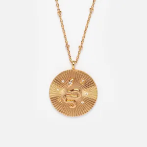 Mystic Serpent Coin Necklace