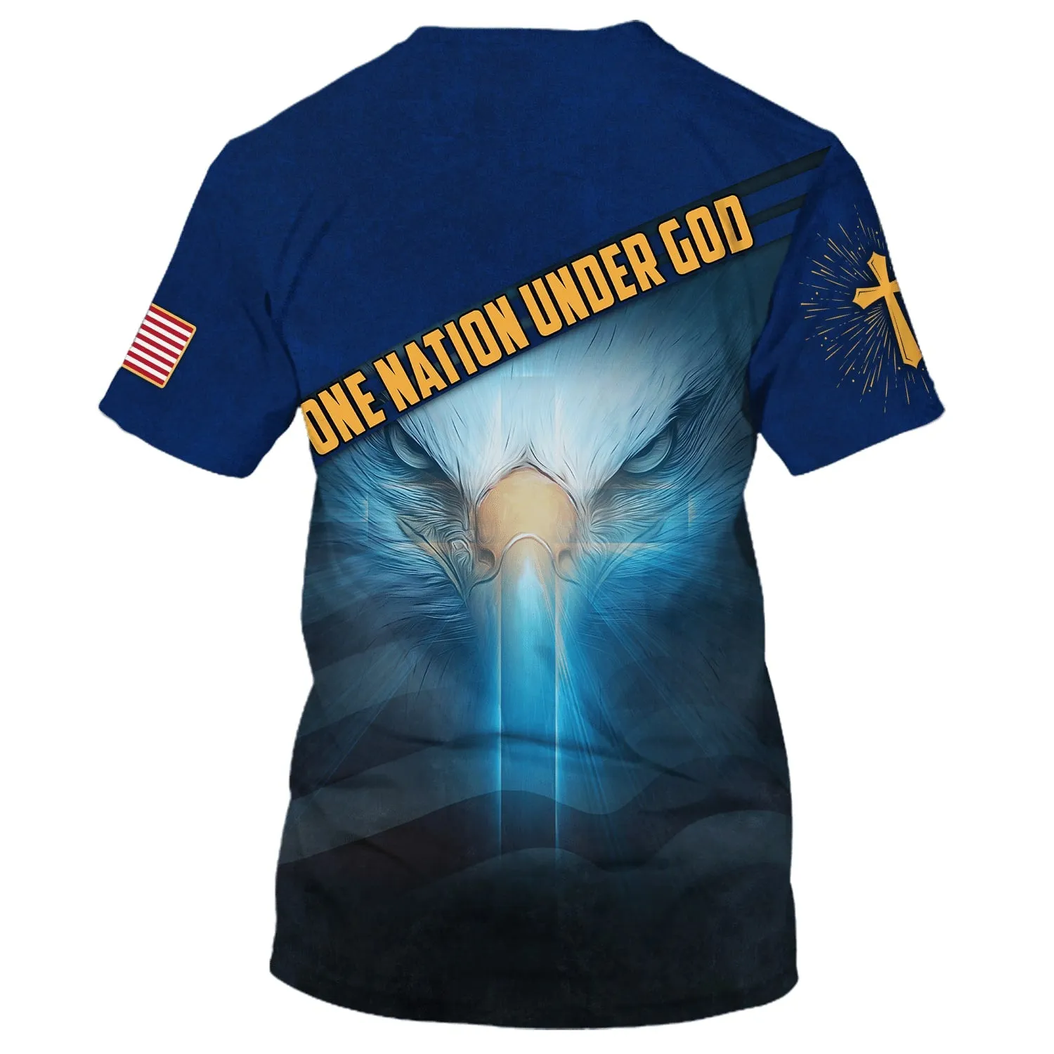 One Nation Under God Proud American Eagle 3d Shirts - Christian T Shirts For Men And Women