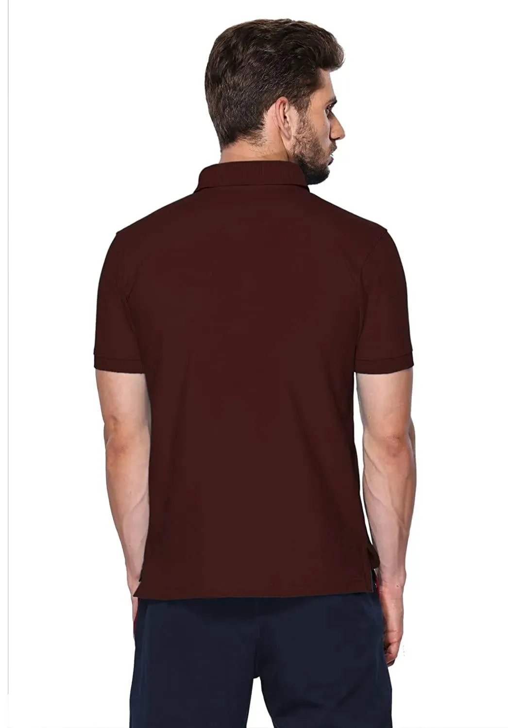 ONN Men's Cotton Polo T-Shirt (Pack of 2) in Solid Bright Blue-Coffee colours