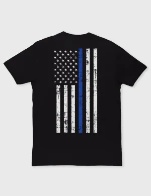 ORIGIN™ CORE T-SHIRT - BLUE LINE OF FREEDOM GRAPHIC