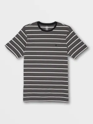 Parables Stripes Crew Tee - Black White