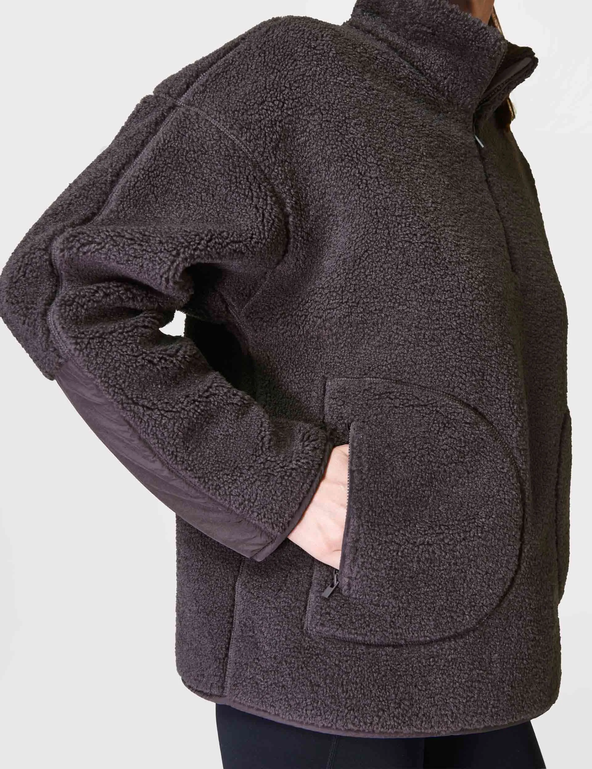 Plush Textured Half Zip - Urban Grey