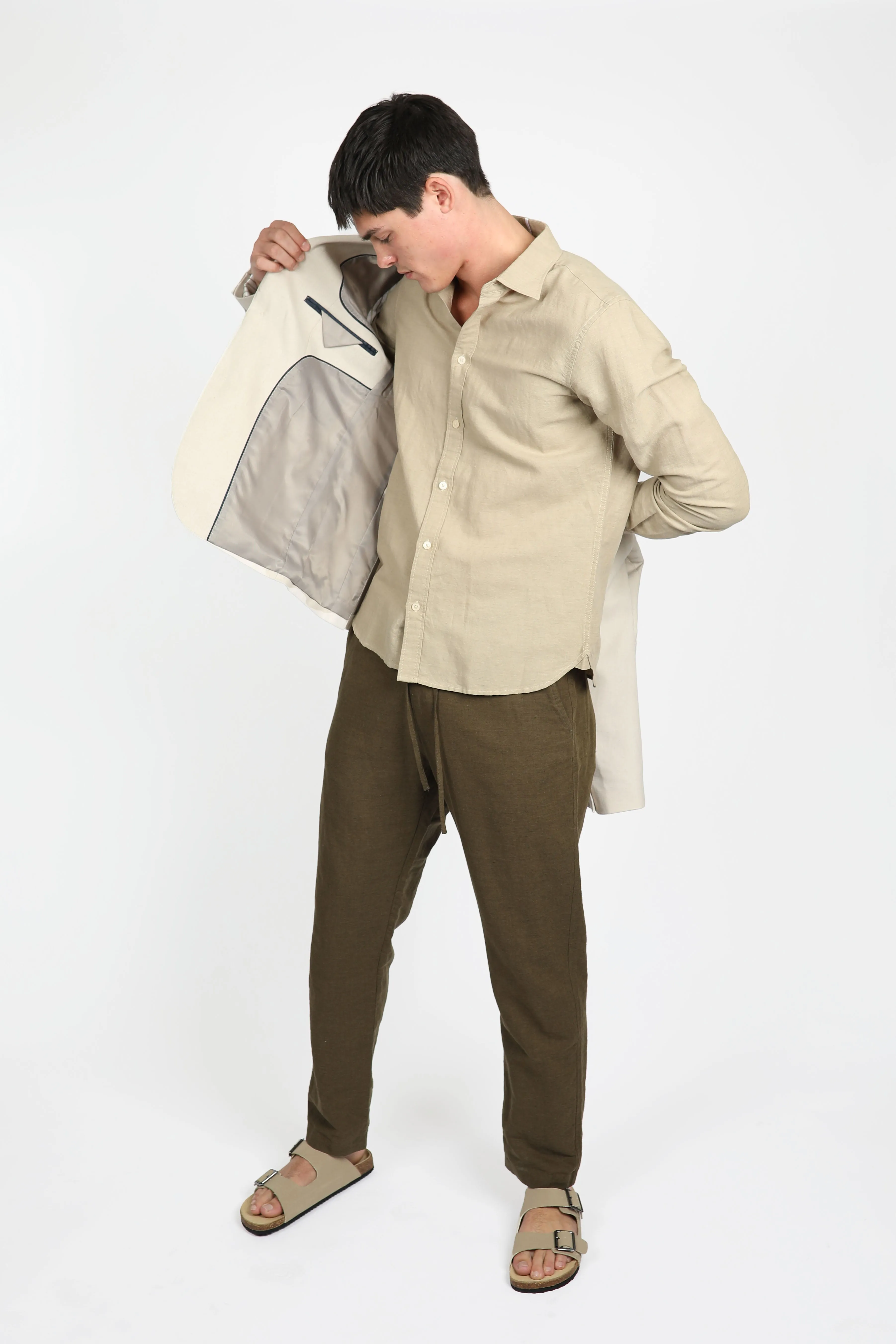 Relaxed Fit Pebble Linen Shirt