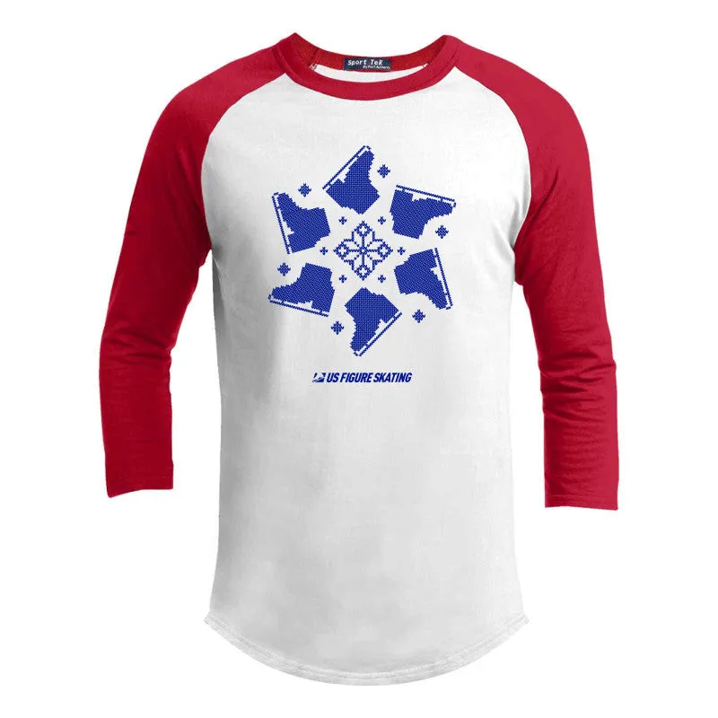 Snowflake Skate, Youth Colorblock Raglan Jersey