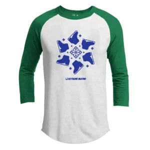 Snowflake Skate, Youth Colorblock Raglan Jersey