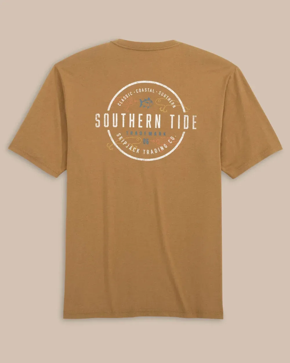 Southern Tide Men's Skipjack TC Lures Tee / Hazelnut Khaki