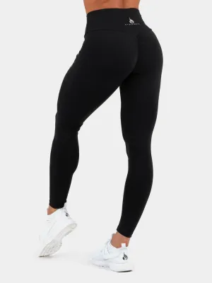 STAPLES SCRUNCH BUM LEGGINGS BLACK