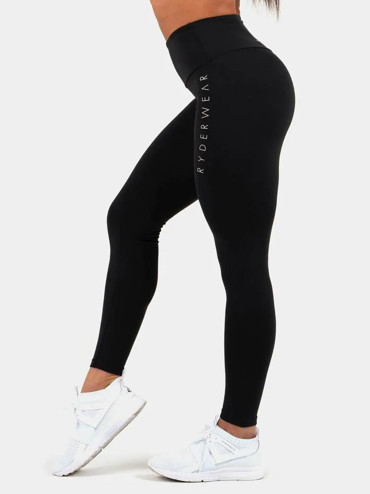 STAPLES SCRUNCH BUM LEGGINGS BLACK