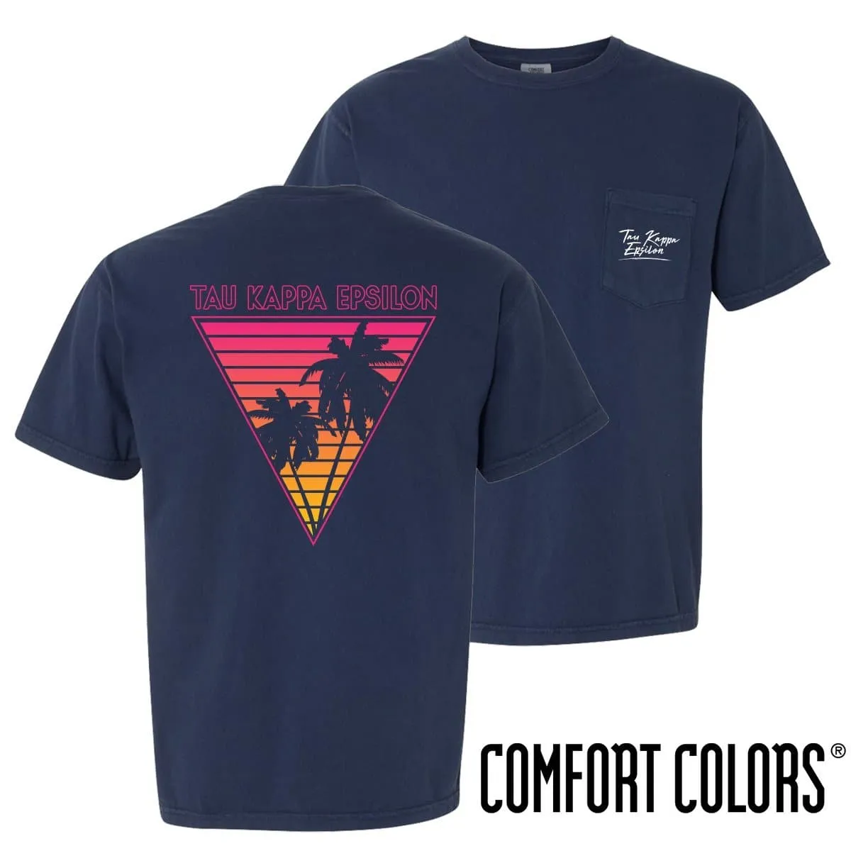 TKE Comfort Colors Navy Short Sleeve Miami Pocket Tee