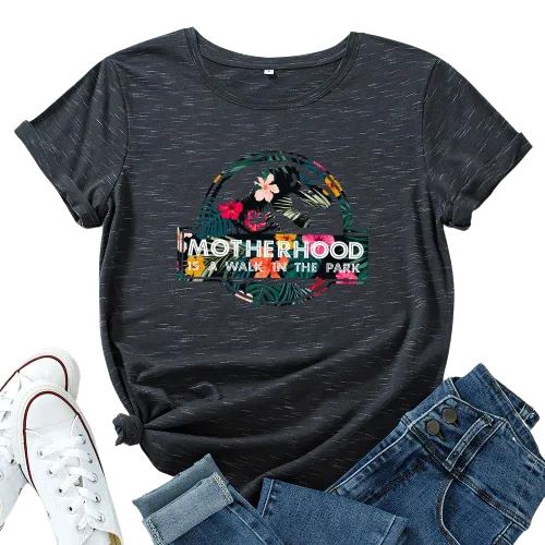 Women Letter Printed Graphic T Shirts