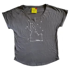 Women's Idaho Constellation T-shirt, screen printed with eco-friendly waterbased inks, adult sizes